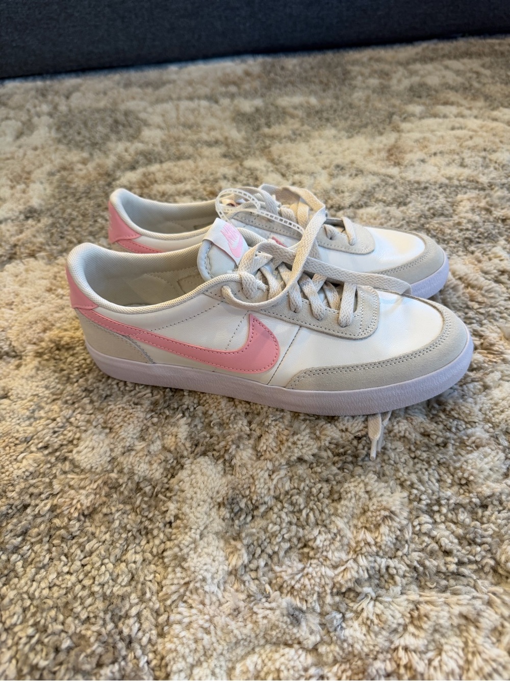 Nike Women’s White and Pink Low-Top Sneakers